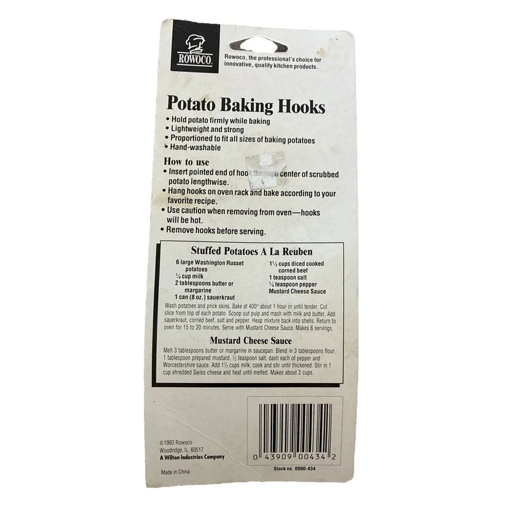 VIntage Rowoco‎ Potato Baking Pins 4 Pc Stainless Steel 5